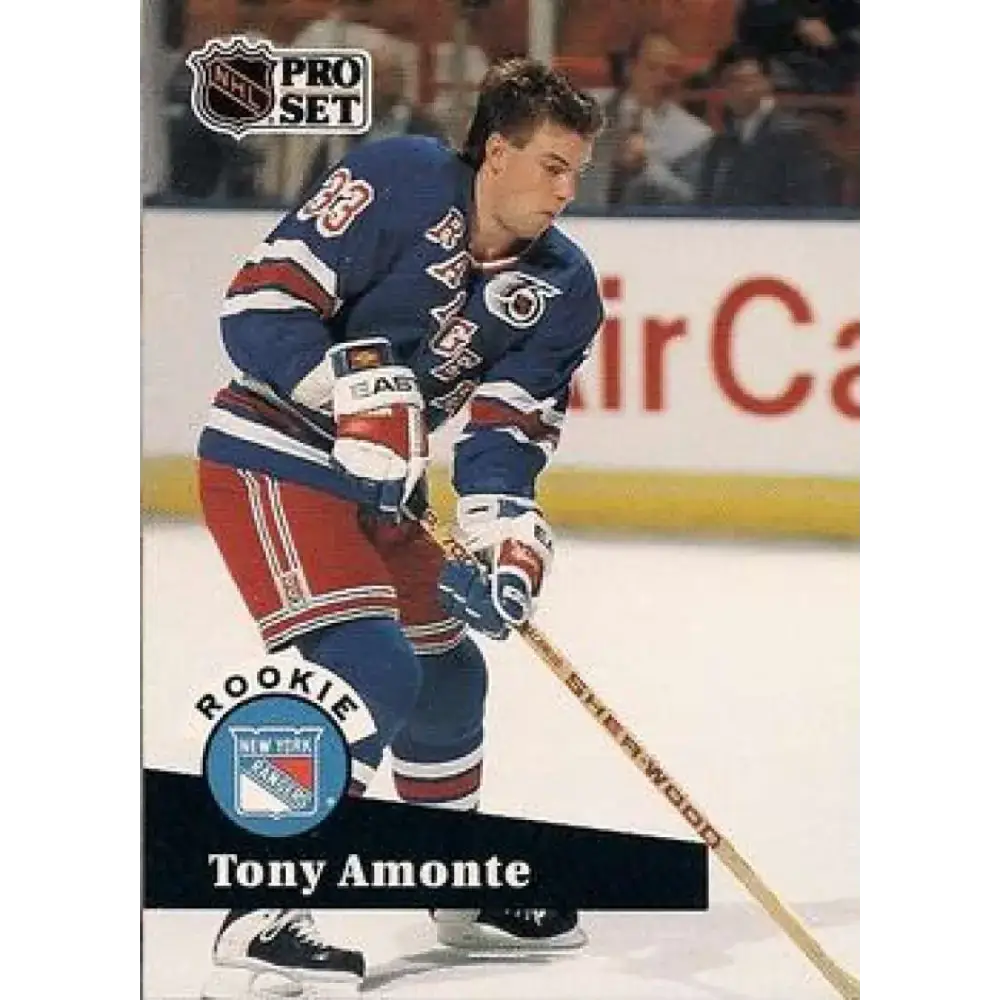 1991-92 Pro Set #550 Tony Amonte NM-MT RC Rookie New York Rangers Hockey Card - Hockey Card Single
