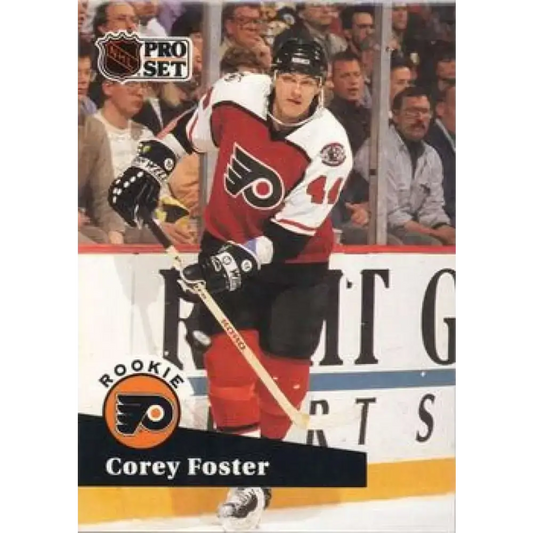 1991-92 Pro Set #551 Corey Foster NM-MT RC Rookie Philadelphia Flyers Hockey Card - Hockey Card Single