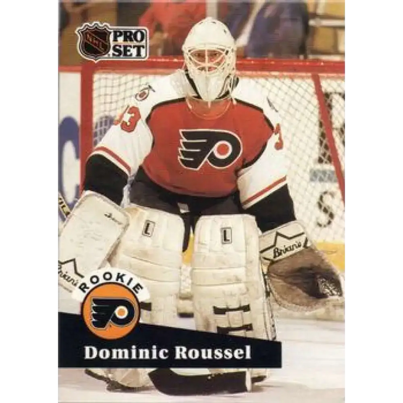 1991-92 Pro Set #552 Dominic Roussel NM-MT RC Rookie Philadelphia Flyers Hockey Card - Hockey Card Single