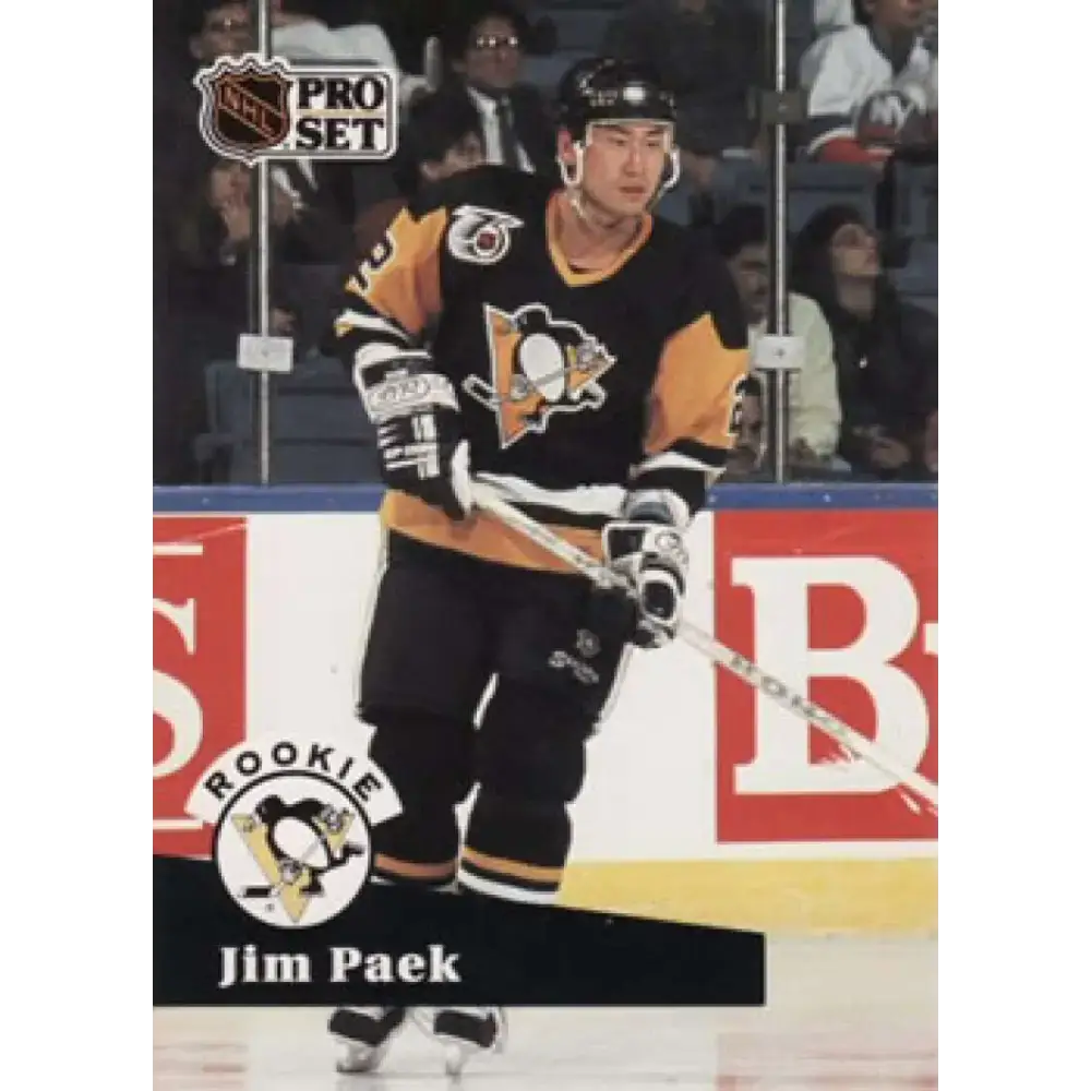 1991-92 Pro Set #554 Jim Paek NM-MT RC Rookie Pittsburgh Penguins Hockey Card - Hockey Card Single