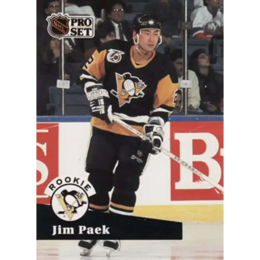 1991-92 Pro Set #554 Jim Paek NM-MT RC Rookie Pittsburgh Penguins Hockey Card - Hockey Card Single