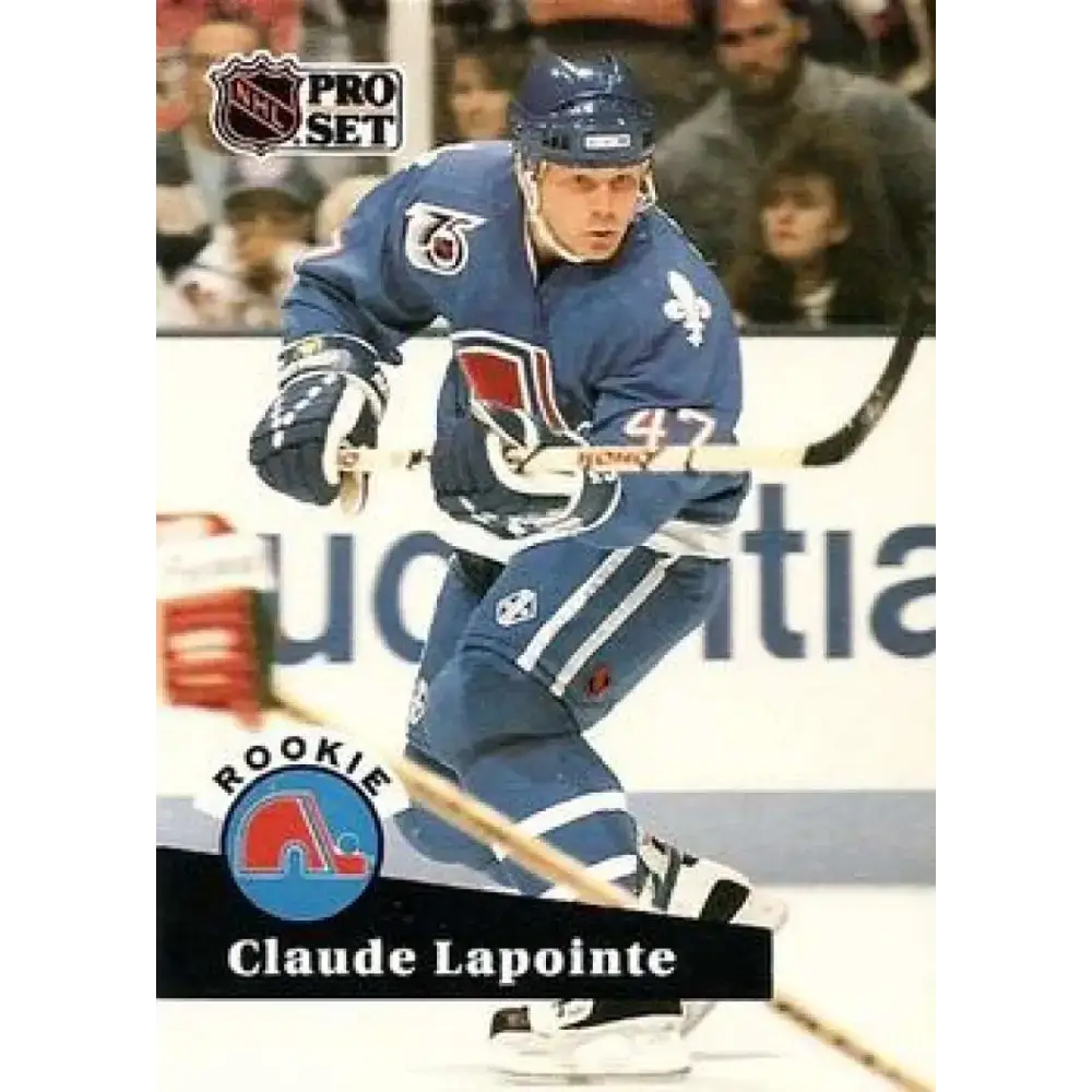 1991-92 Pro Set #556 Claude Lapointe NM-MT RC Rookie Quebec Nordiques Hockey Card - Hockey Card Single