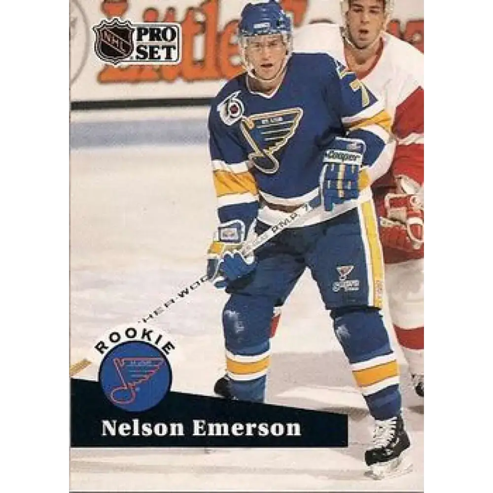1991-92 Pro Set #557 Nelson Emerson NM-MT St. Louis Blues Hockey Card - Hockey Card Single