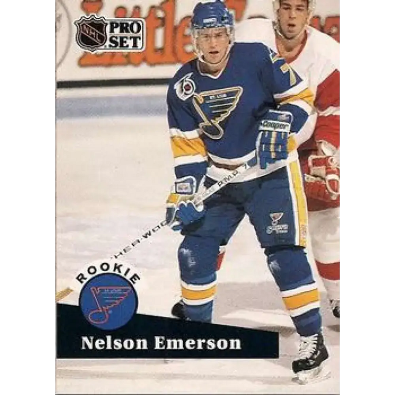 1991-92 Pro Set #557 Nelson Emerson NM-MT St. Louis Blues Hockey Card - Hockey Card Single