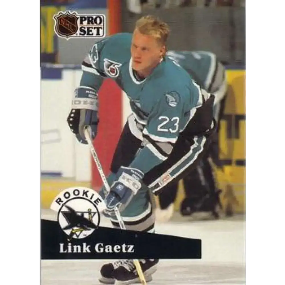 1991-92 Pro Set #561 Link Gaetz NM-MT San Jose Sharks Hockey Card - Hockey Card Single