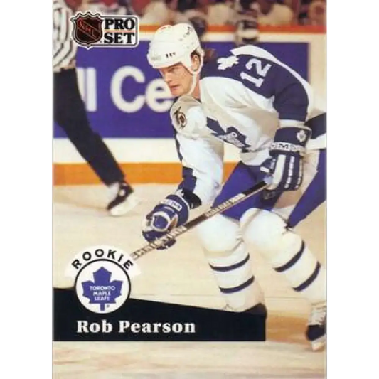 1991-92 Pro Set #562 Rob Pearson NM-MT RC Rookie Toronto Maple Leafs Hockey Card - Hockey Card Single