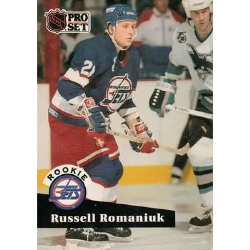 1991-92 Pro Set #565 Russ Romaniuk NM-MT RC Rookie Winnipeg Jets Hockey Card - Hockey Card Single