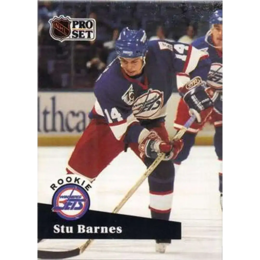 1991-92 Pro Set #566 Stu Barnes NM-MT Winnipeg Jets Hockey Card - Hockey Card Single