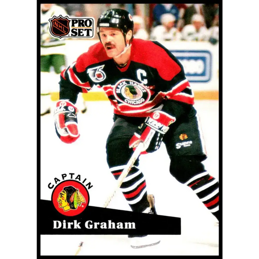 1991-92 Pro Set #570 Dirk Graham NM-MT Chicago Blackhawks Hockey Card - Hockey Card Single