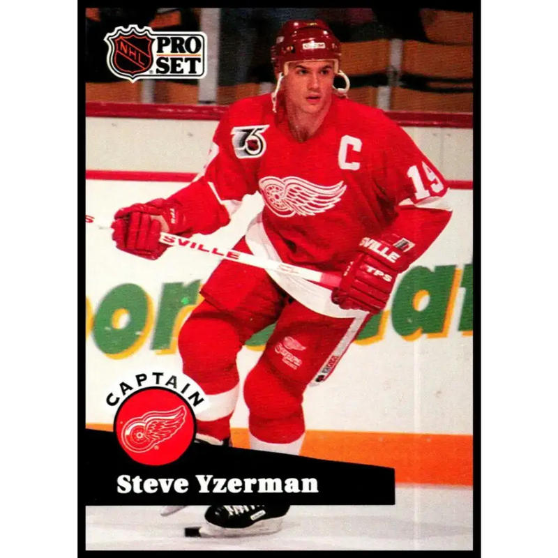 1991-92 Pro Set #571 Steve Yzerman NM-MT Detroit Red Wings Hockey Card - Hockey Card Single