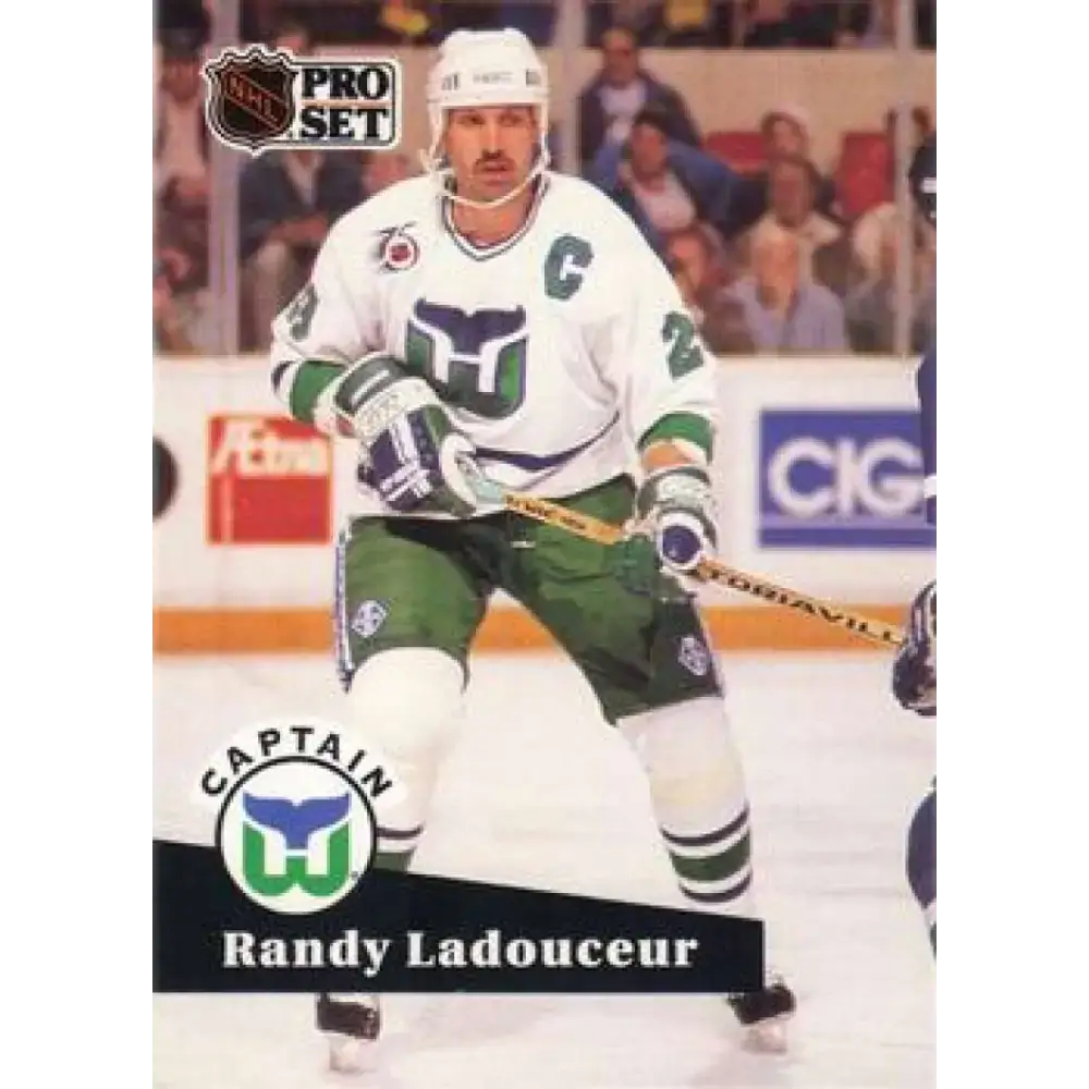 1991-92 Pro Set #573 Randy Ladouceur NM-MT Hartford Whalers Hockey Card - Hockey Card Single