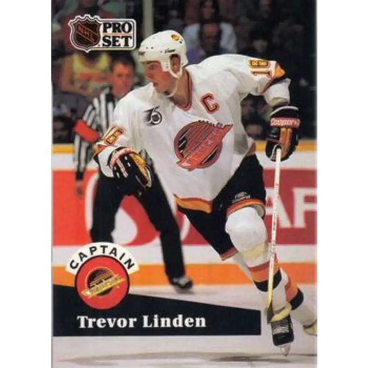 1991-92 Pro Set #586 Trevor Linden NM-MT Vancouver Canucks Hockey Card - Hockey Card Single