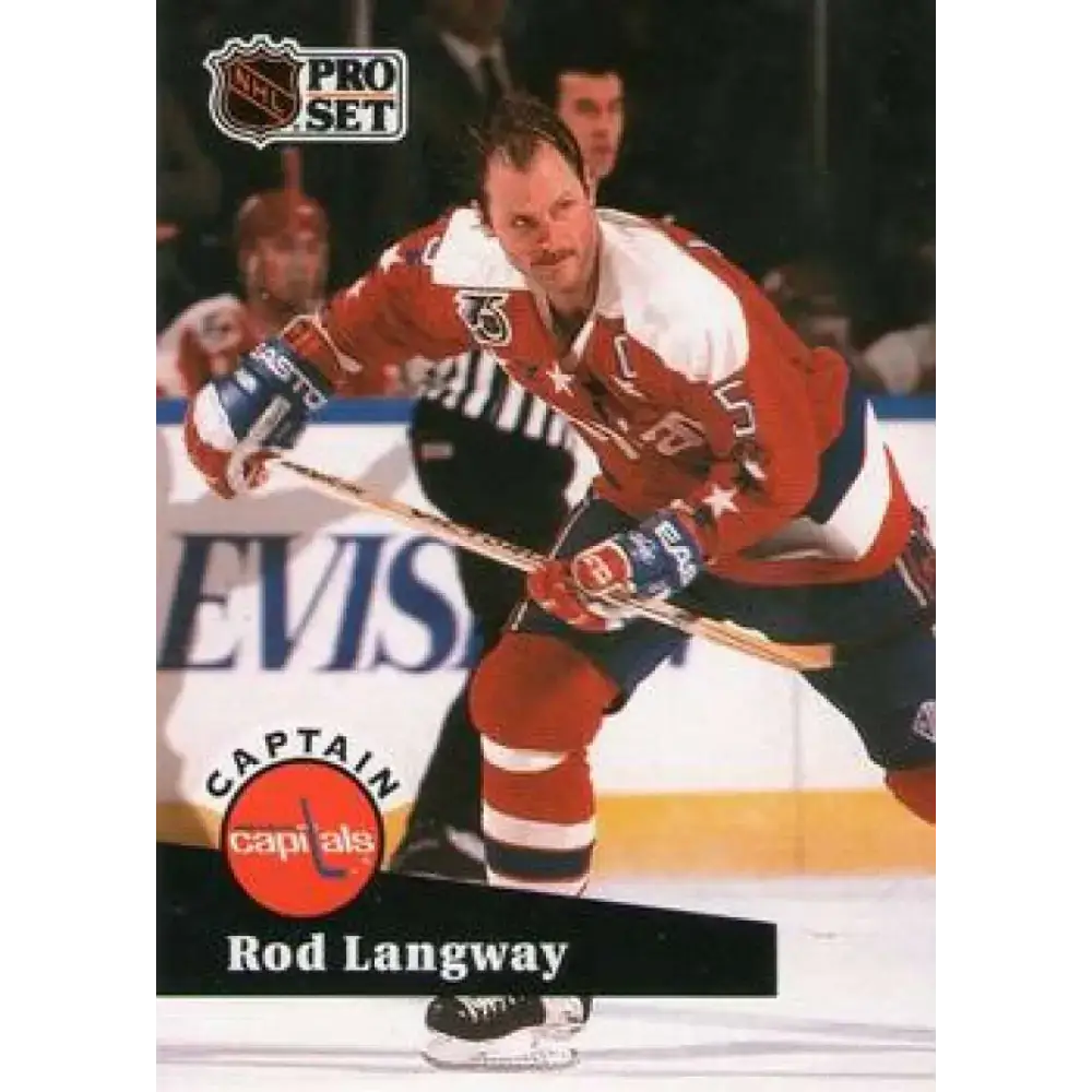 1991-92 Pro Set #587 Rod Langway NM-MT Washington Capitals Hockey Card - Hockey Card Single
