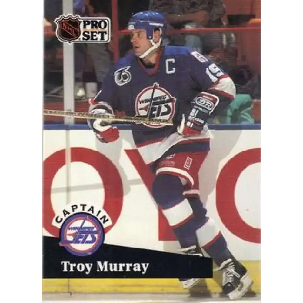 1991-92 Pro Set #588 Troy Murray NM-MT Winnipeg Jets Hockey Card - Hockey Card Single