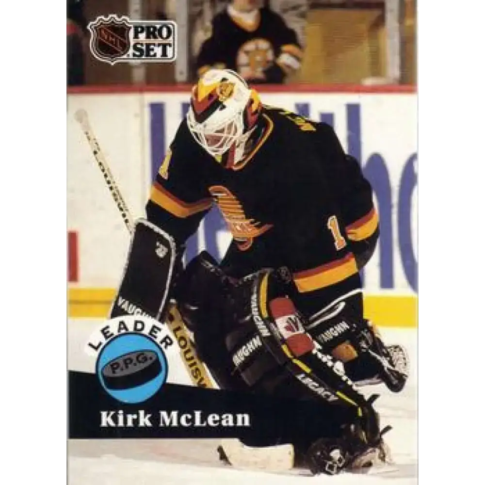 1991-92 Pro Set #603 Kirk McLean UER LL NM-MT Vancouver Canucks Hockey Card - Hockey Card Single