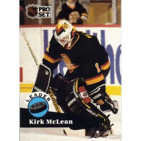 1991-92 Pro Set #603 Kirk McLean UER LL NM-MT Vancouver Canucks Hockey Card - Hockey Card Single