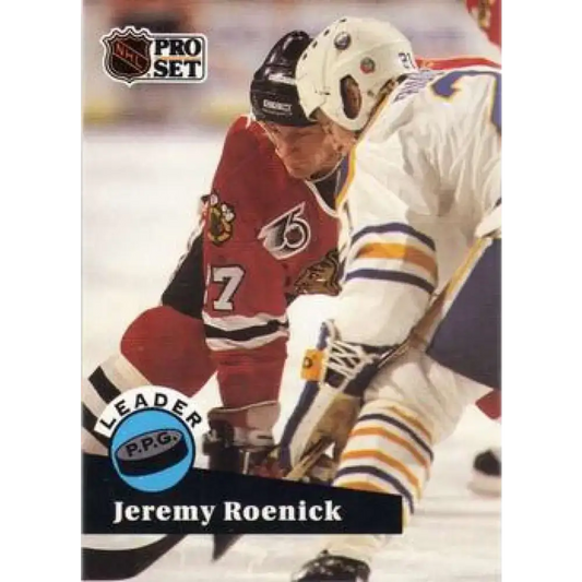 1991-92 Pro Set #605 Jeremy Roenick LL NM-MT Chicago Blackhawks Hockey Card - Hockey Card Single