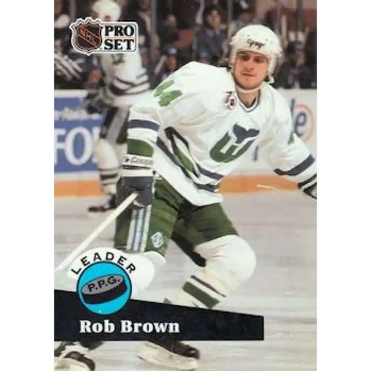 1991-92 Pro Set #606 Rob Brown LL NM-MT Hartford Whalers Hockey Card - Hockey Card Single
