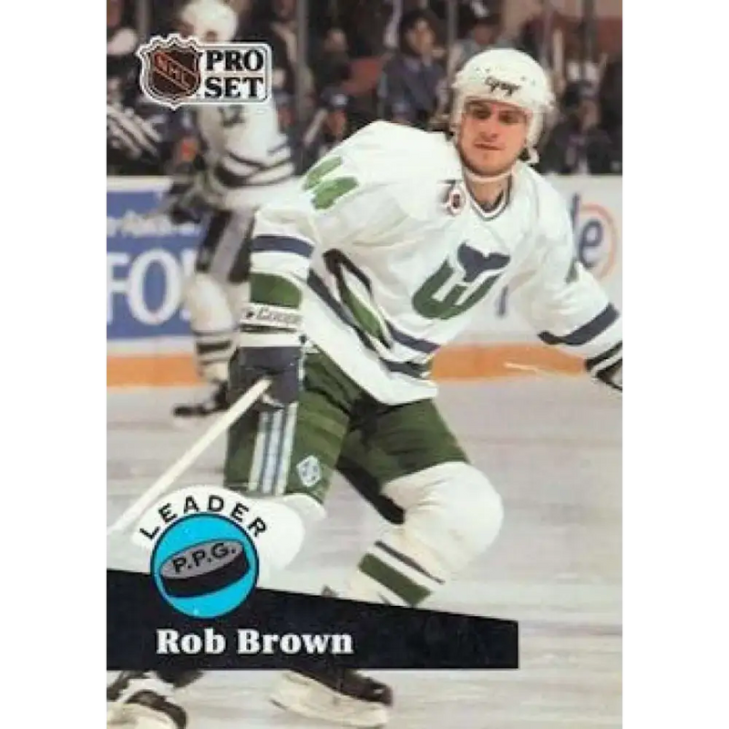 1991-92 Pro Set #606 Rob Brown LL NM-MT Hartford Whalers Hockey Card - Hockey Card Single