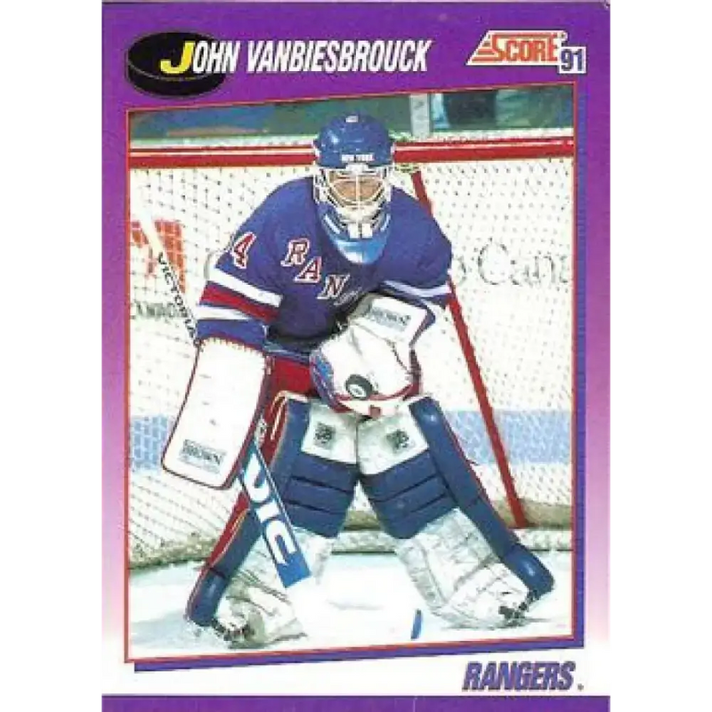 1991-92 Score American #10 John Vanbiesbrouck NM-MT New York Rangers Hockey Card - Hockey Card Single