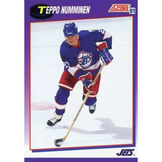 1991-92 Score American #101 Teppo Numminen NM-MT Winnipeg Jets Hockey Card