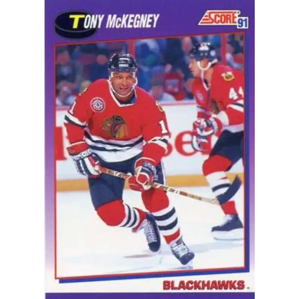 1991-92 Score American #104 Tony McKegney NM-MT Chicago Blackhawks Hockey Card