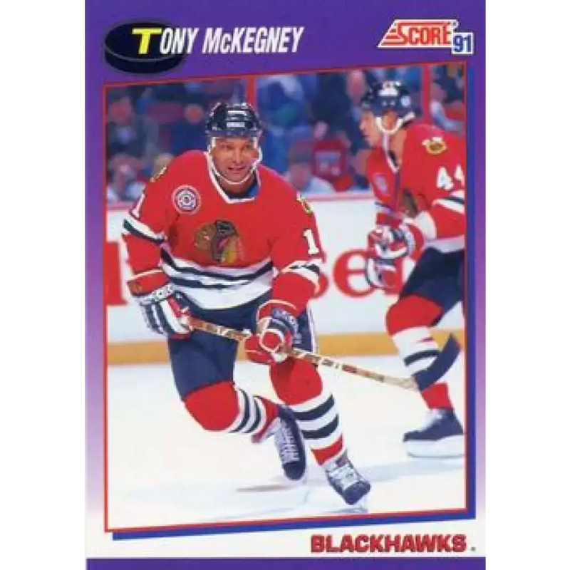 1991-92 Score American #104 Tony McKegney NM-MT Chicago Blackhawks Hockey Card
