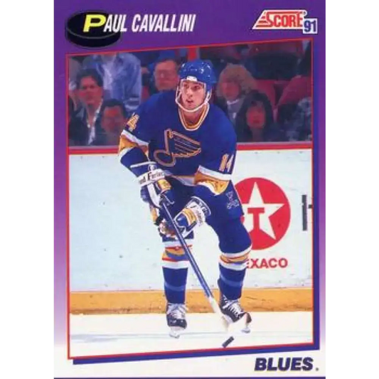 1991-92 Score American #107 Paul Cavallini NM-MT St. Louis Blues Hockey Card