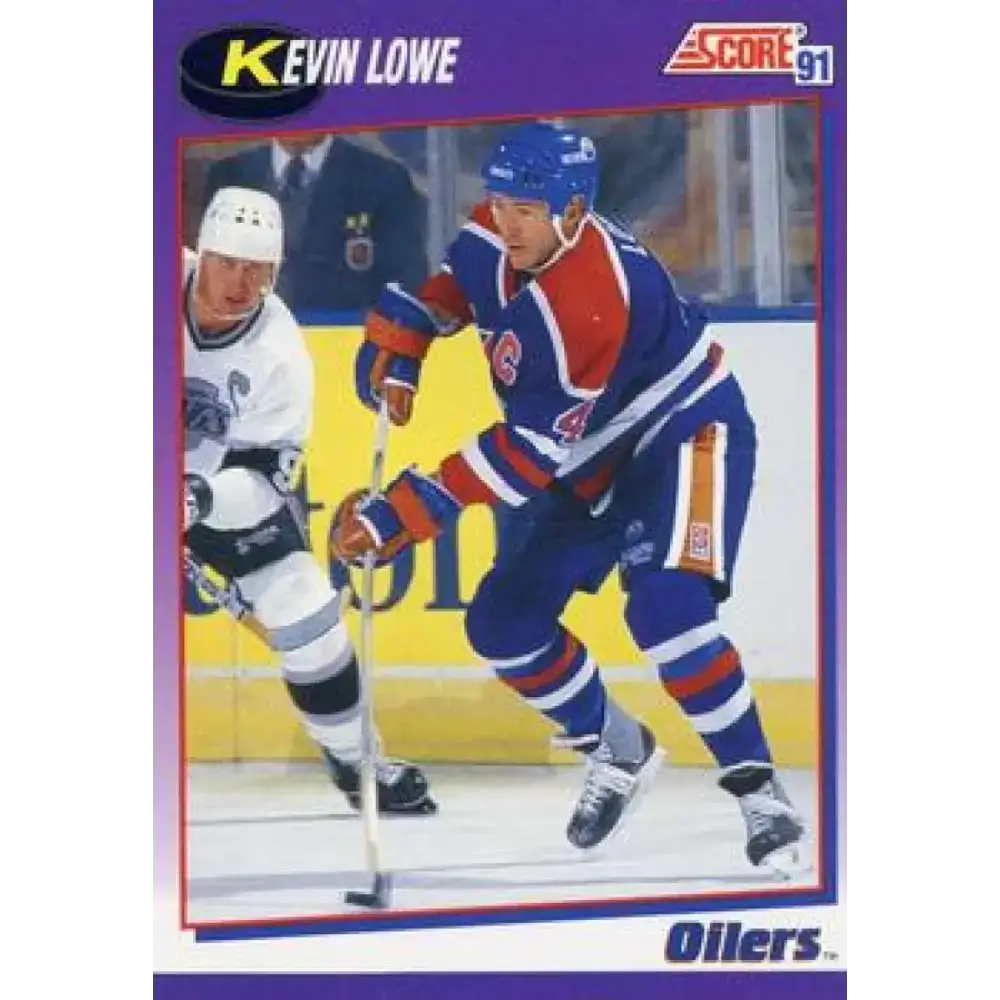 1991-92 Score American #109 Kevin Lowe NM-MT Edmonton Oilers Hockey Card - Hockey Card Single