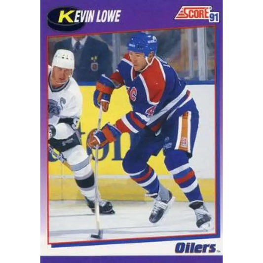 1991-92 Score American #109 Kevin Lowe NM-MT Edmonton Oilers Hockey Card - Hockey Card Single