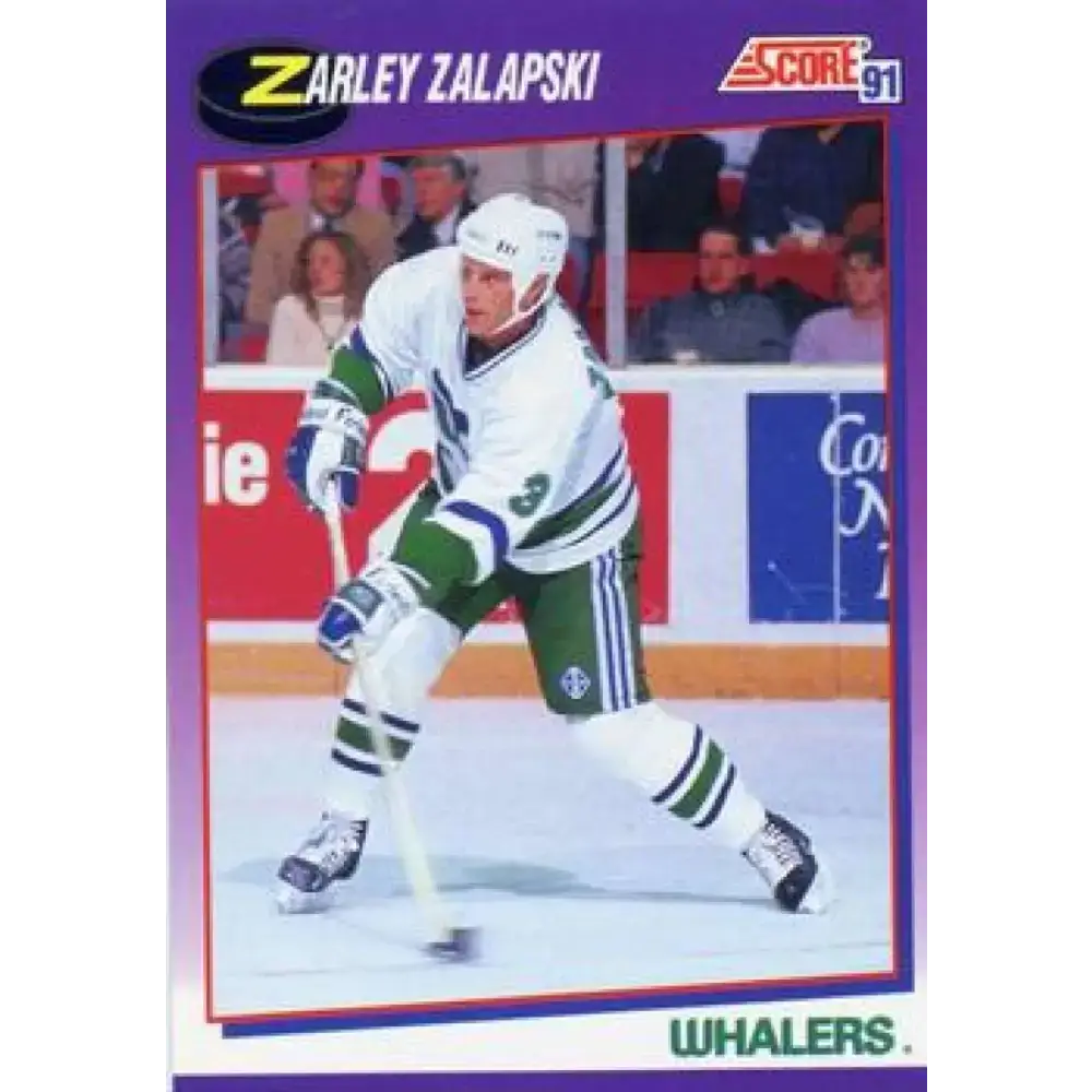 1991-92 Score American #111 Zarley Zalapski NM-MT Hartford Whalers Hockey Card - Hockey Card Single