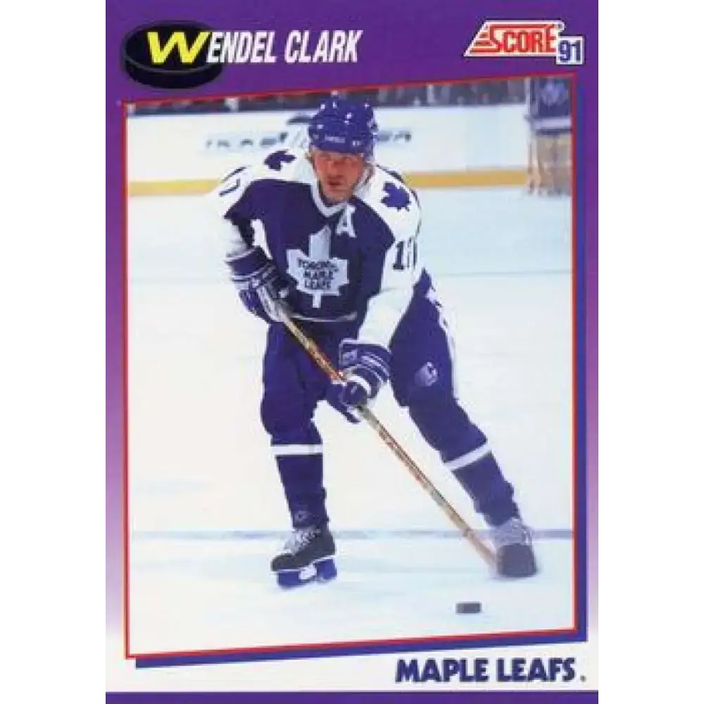 1991-92 Score American #116 Wendel Clark NM-MT Toronto Maple Leafs Hockey Card - Hockey Card Single
