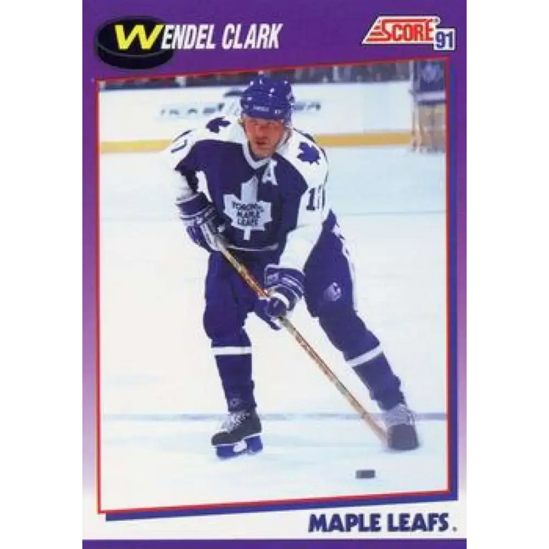 1991-92 Score American #116 Wendel Clark NM-MT Toronto Maple Leafs Hockey Card - Hockey Card Single