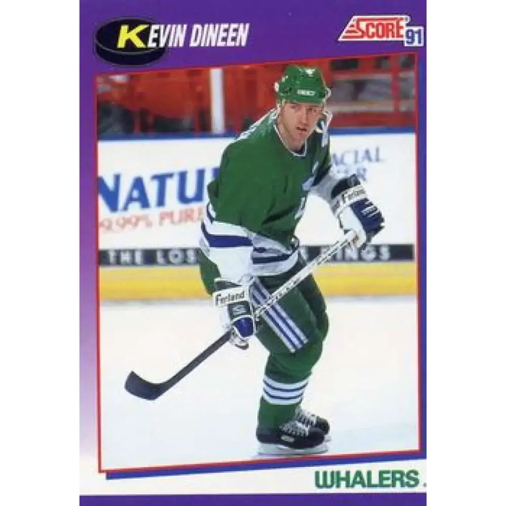 1991-92 Score American #118 Kevin Dineen NM-MT Hartford Whalers Hockey Card - Hockey Card Single