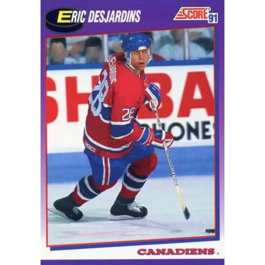 1991-92 Score American #119 Eric Desjardins NM-MT Montreal Canadiens Hockey Card - Hockey Card Single