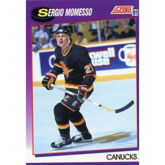 1991-92 Score American #121 Sergio Momesso NM-MT Vancouver Canucks Hockey Card