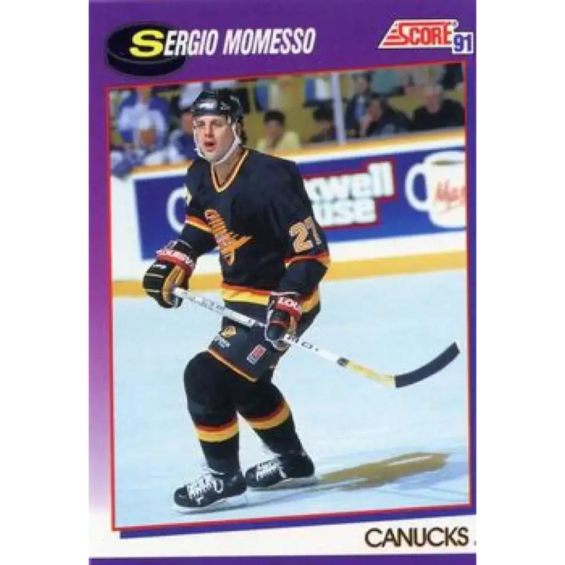 1991-92 Score American #121 Sergio Momesso NM-MT Vancouver Canucks Hockey Card - Hockey Card Single