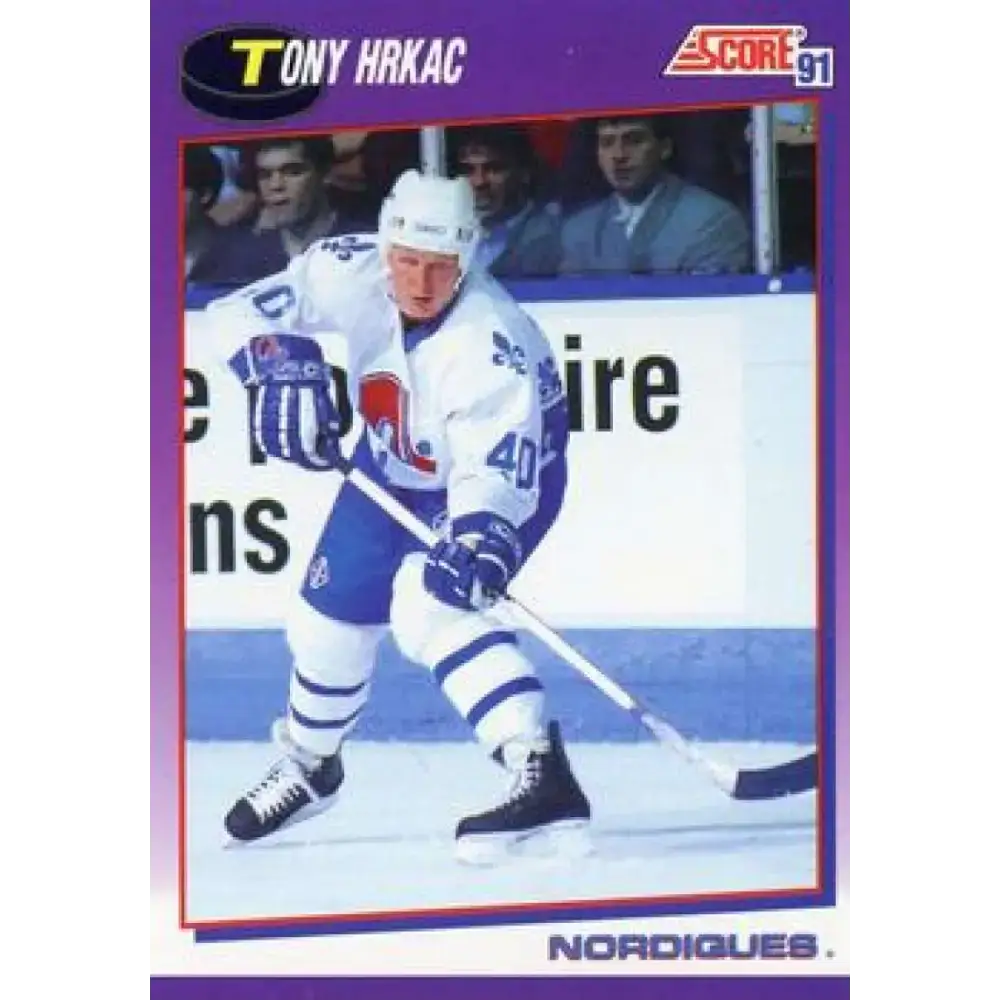 1991-92 Score American #122 Tony Hrkac NM-MT Quebec Nordiques Hockey Card - Hockey Card Single