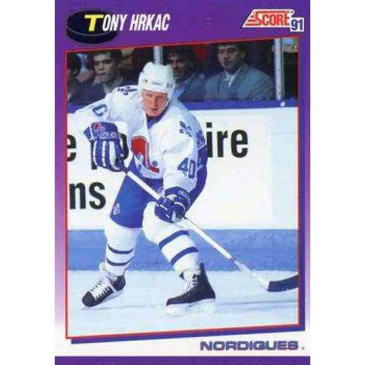 1991-92 Score American #122 Tony Hrkac NM-MT Quebec Nordiques Hockey Card - Hockey Card Single
