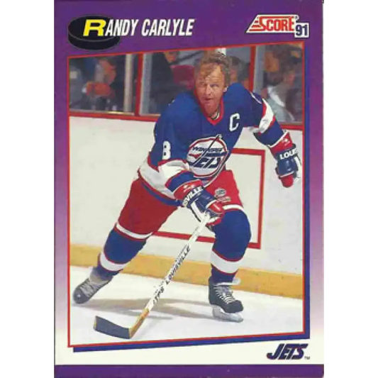 1991-92 Score American #125 Randy Carlyle NM-MT Winnipeg Jets Hockey Card