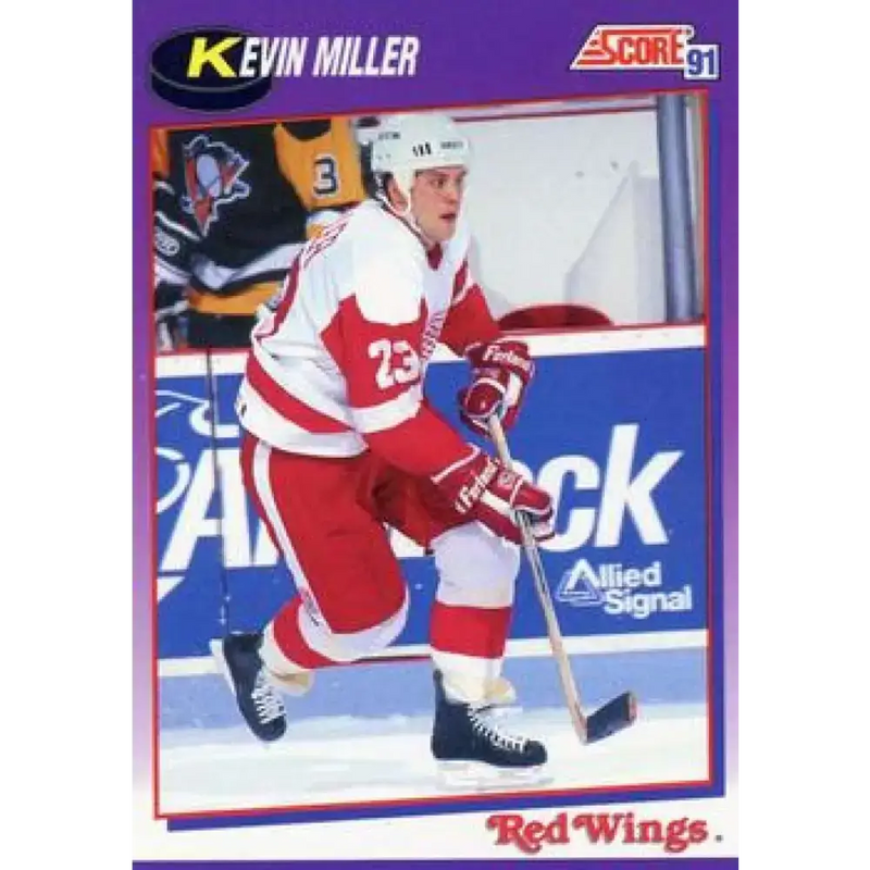 1991-92 Score American #126 Kevin Miller NM-MT Detroit Red Wings Hockey Card - Hockey Card Single