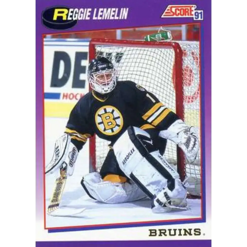 1991-92 Score American #127 Rejean Lemelin NM-MT Boston Bruins Hockey Card - Hockey Card Single