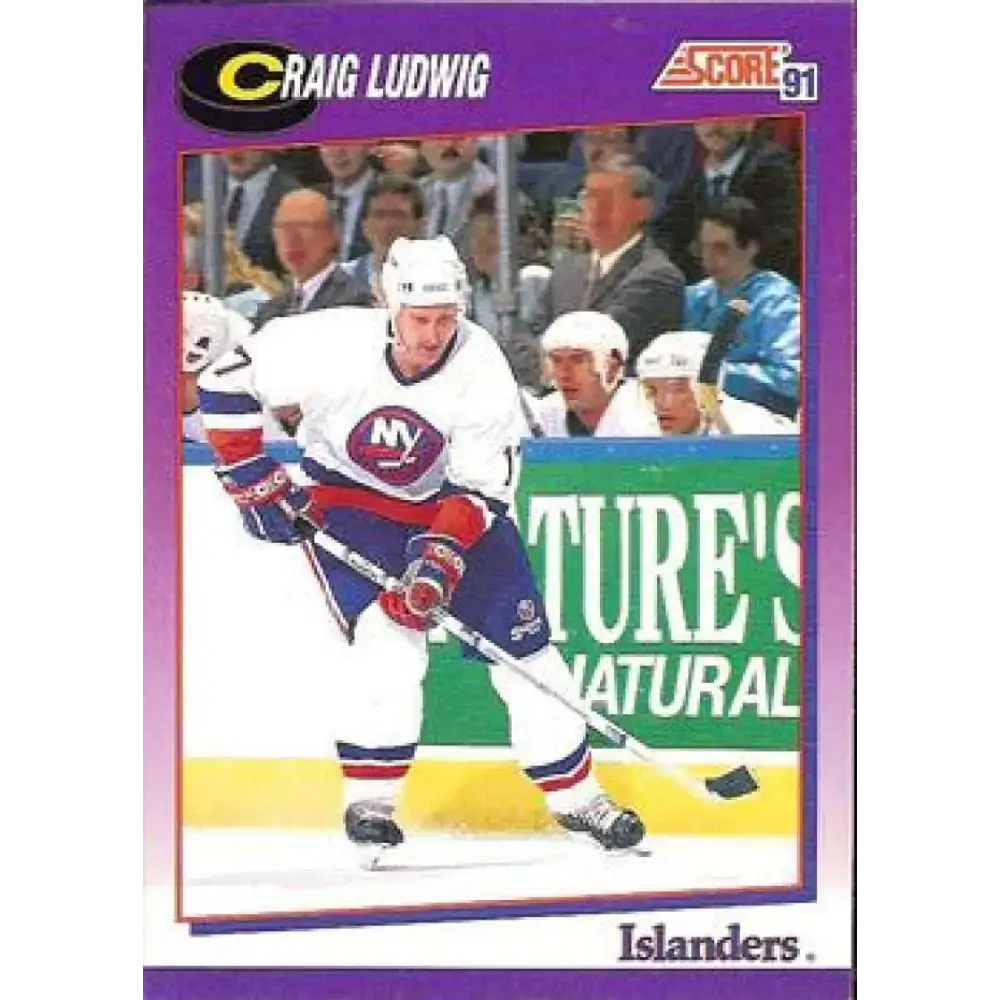 1991-92 Score American #13 Craig Ludwig NM-MT New York Islanders Hockey Card - Hockey Card Single