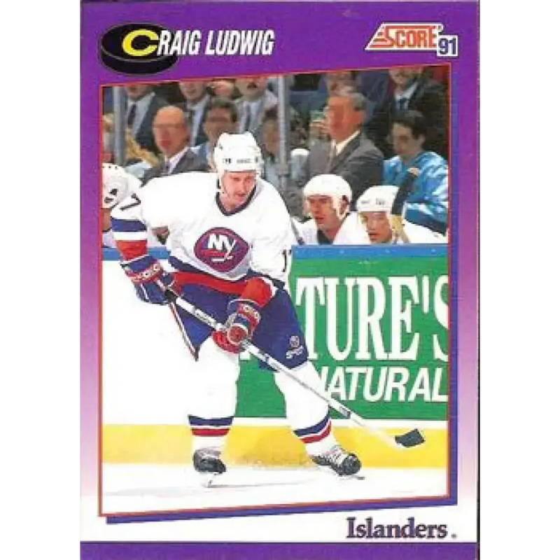 1991-92 Score American #13 Craig Ludwig NM-MT New York Islanders Hockey Card - Hockey Card Single