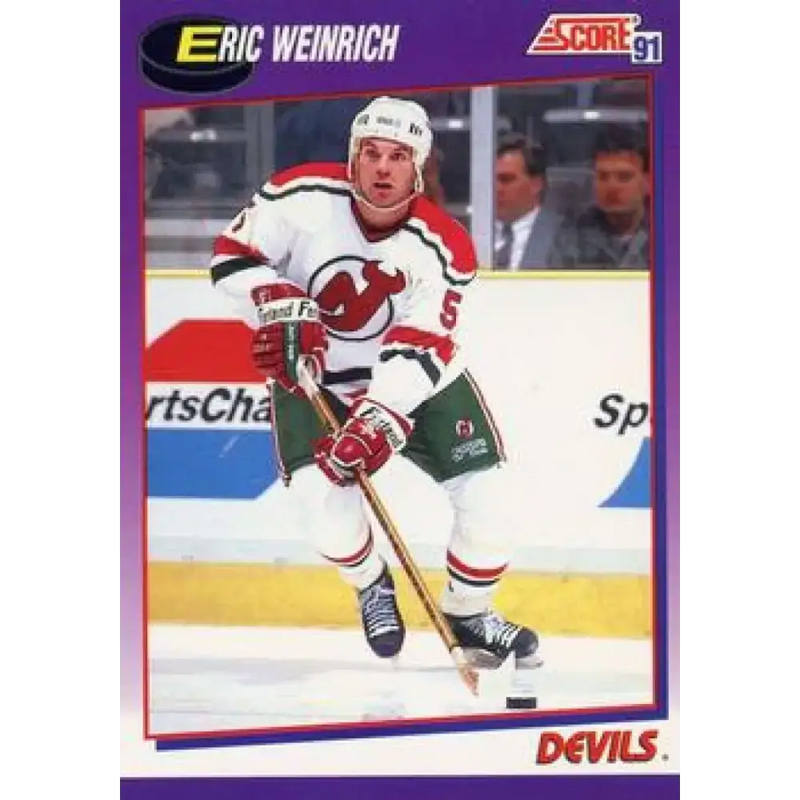 1991-92 Score American #131 Eric Weinrich NM-MT New Jersey Devils Hockey Card - Hockey Card Single