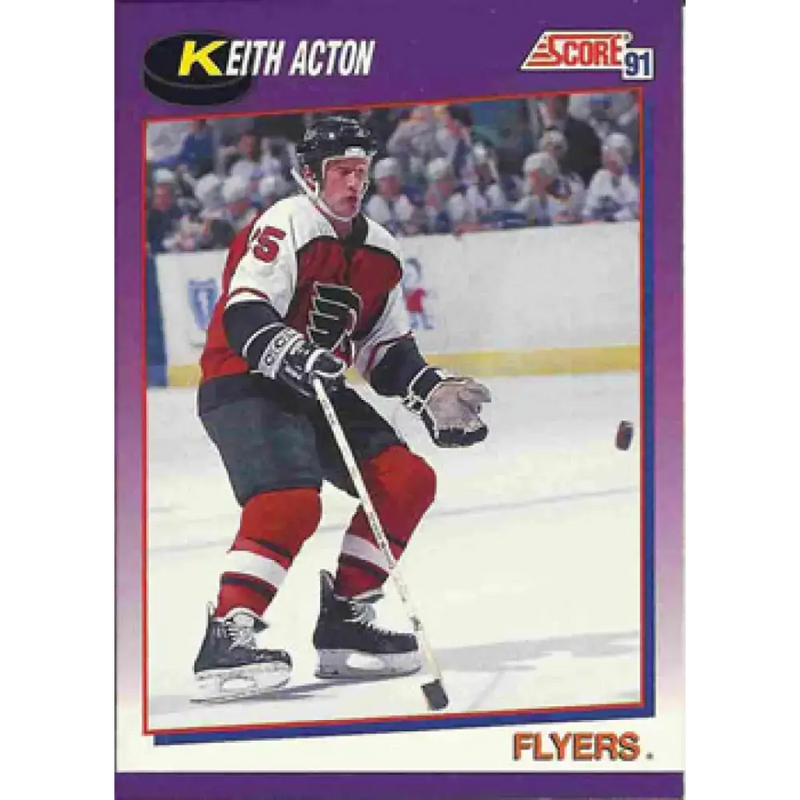 1991-92 Score American #133 Keith Acton NM-MT Philadelphia Flyers Hockey Card - Hockey Card Single