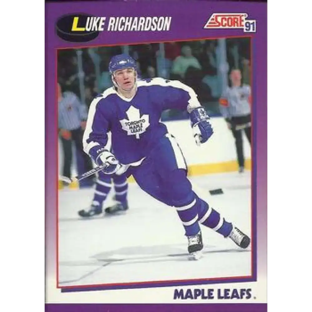1991-92 Score American #139 Luke Richardson NM-MT Toronto Maple Leafs Hockey Card - Hockey Card Single