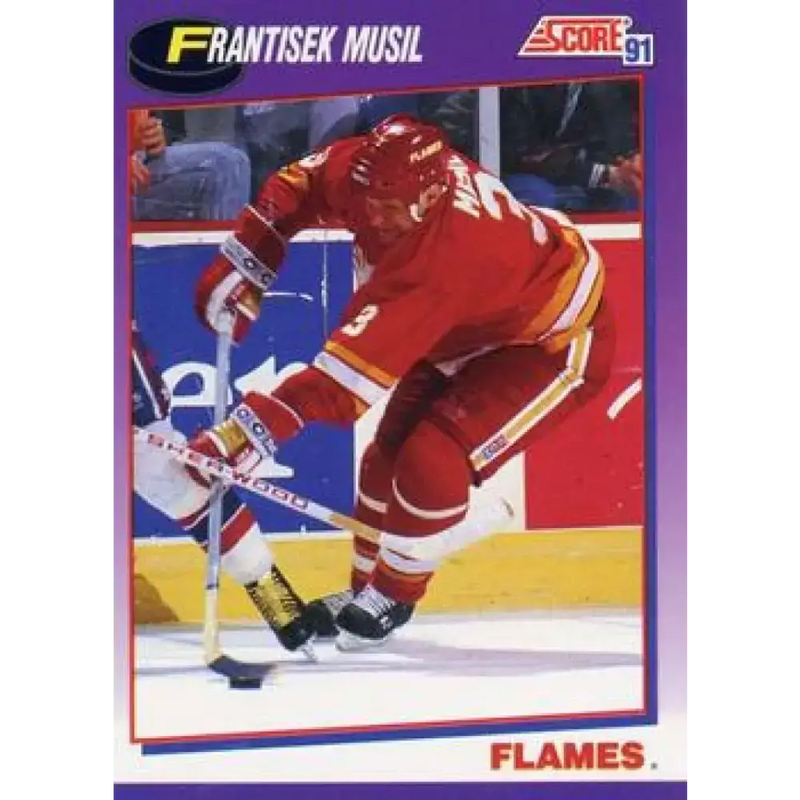 1991-92 Score American #142 Frank Musil NM-MT Calgary Flames Hockey Card - Hockey Card Single