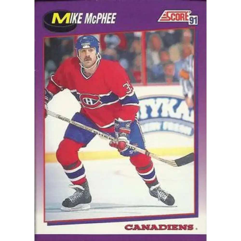 1991-92 Score American #147 Mike McPhee NM-MT Montreal Canadiens Hockey Card - Hockey Card Single