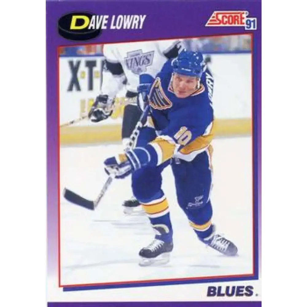 1991-92 Score American #149 Dave Lowry NM-MT St. Louis Blues Hockey Card - Hockey Card Single